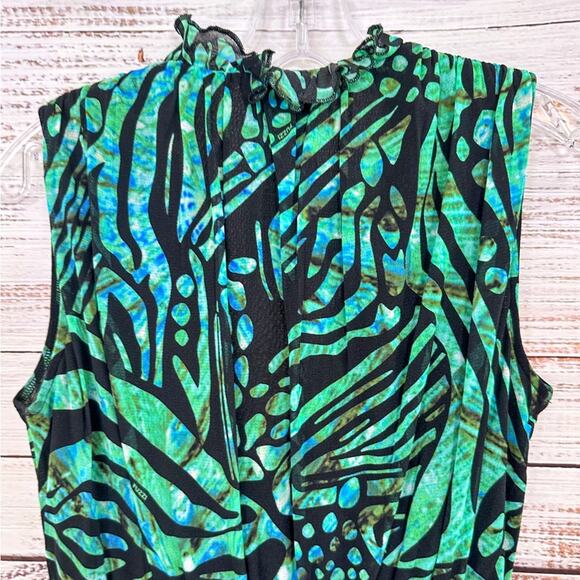 Fuzzi Abito Corto Geometric Animal Print Dress, EUC, Medium, MSRP $545 - Picture 8 of 15